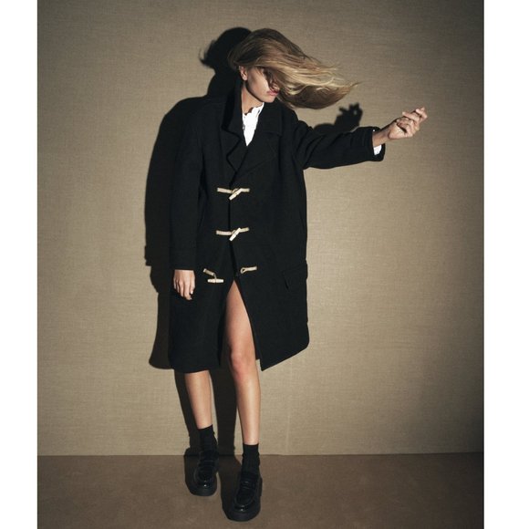 BLOGGER'S FAVE! Zara Wool Coat Black NWT - Limited Editionion - Picture 6 of 15